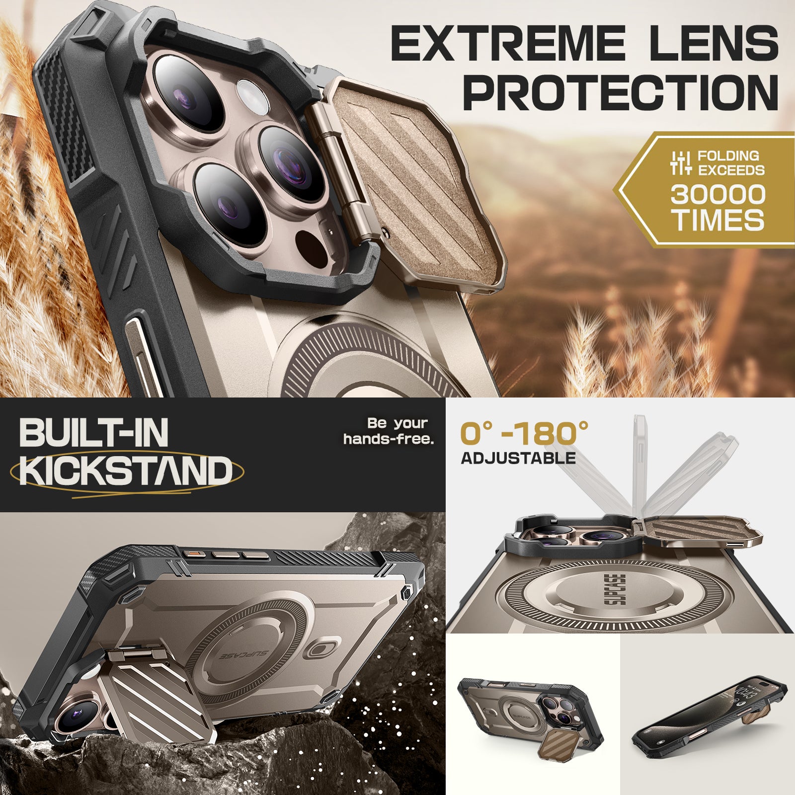 iPhone 16 Pro Max 6.9 Inch Unicorn Beetle MAG XT MagSafe Protective Case - Rose Gold | Shockproof & Wireless Charging Compatible | Perfect for Outdoor Adventures & Daily Use