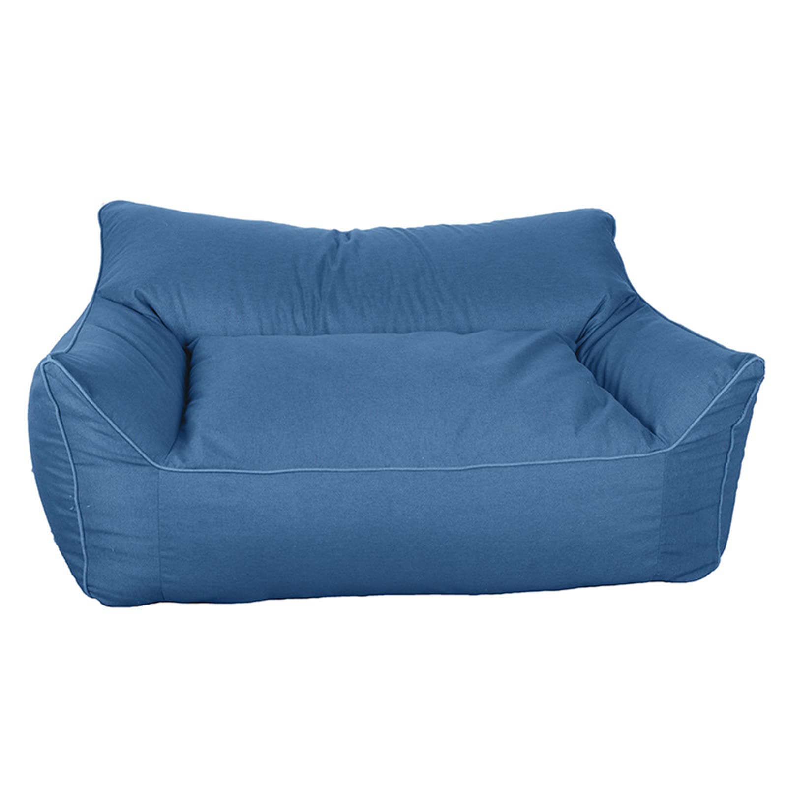 XJJY Bean Bag Chair Cover - Double Seats Sofa Lounger with Storage | Indoor & Outdoor Furniture (No Filler Included) | Blue, 140x90x70cm | Perfect for Living Rooms, Dorms & Patios