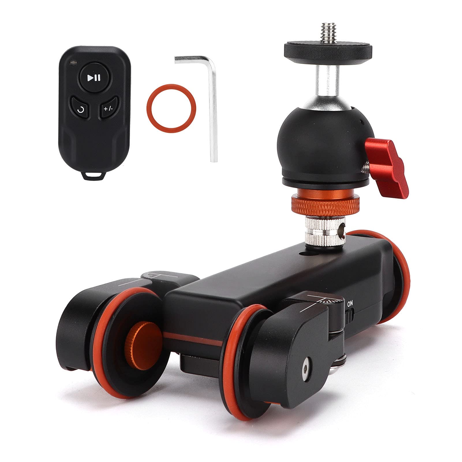 Professional 3-Wheel Motorized Camera Dolly - Smart Wireless Electric Track Slider for DSLR & Video Cameras | Portable & Stable for Film Making, Vlogging, Live Streaming | Includes Power Bank & Car Charger Compatibility