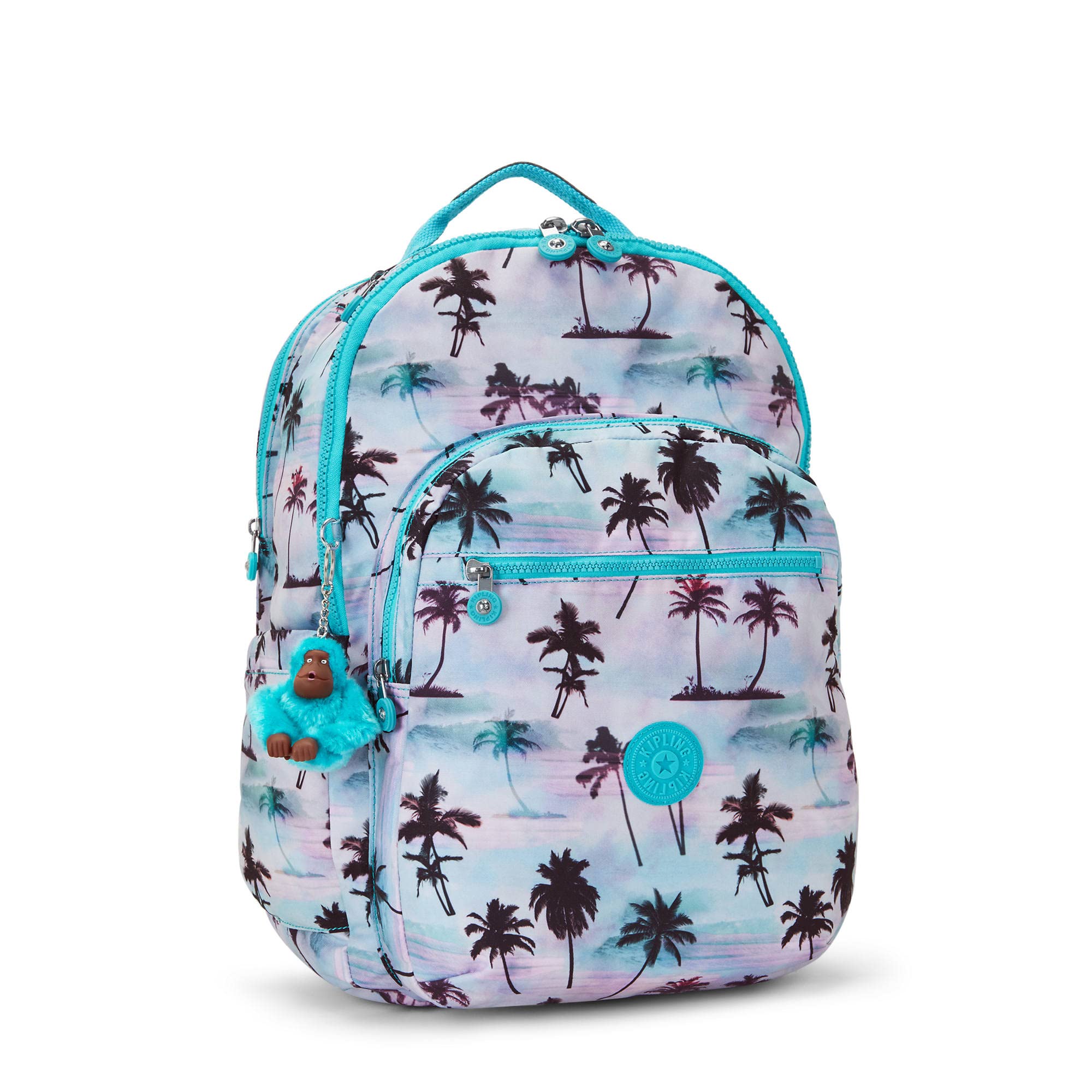 Kipling Seoul Extra Large Laptop Backpack - 17 Inch Laptop Bag with Shadow Palm Print, Durable Travel Backpack for Work, School & College - Perfect for Commuters & Business Professionals