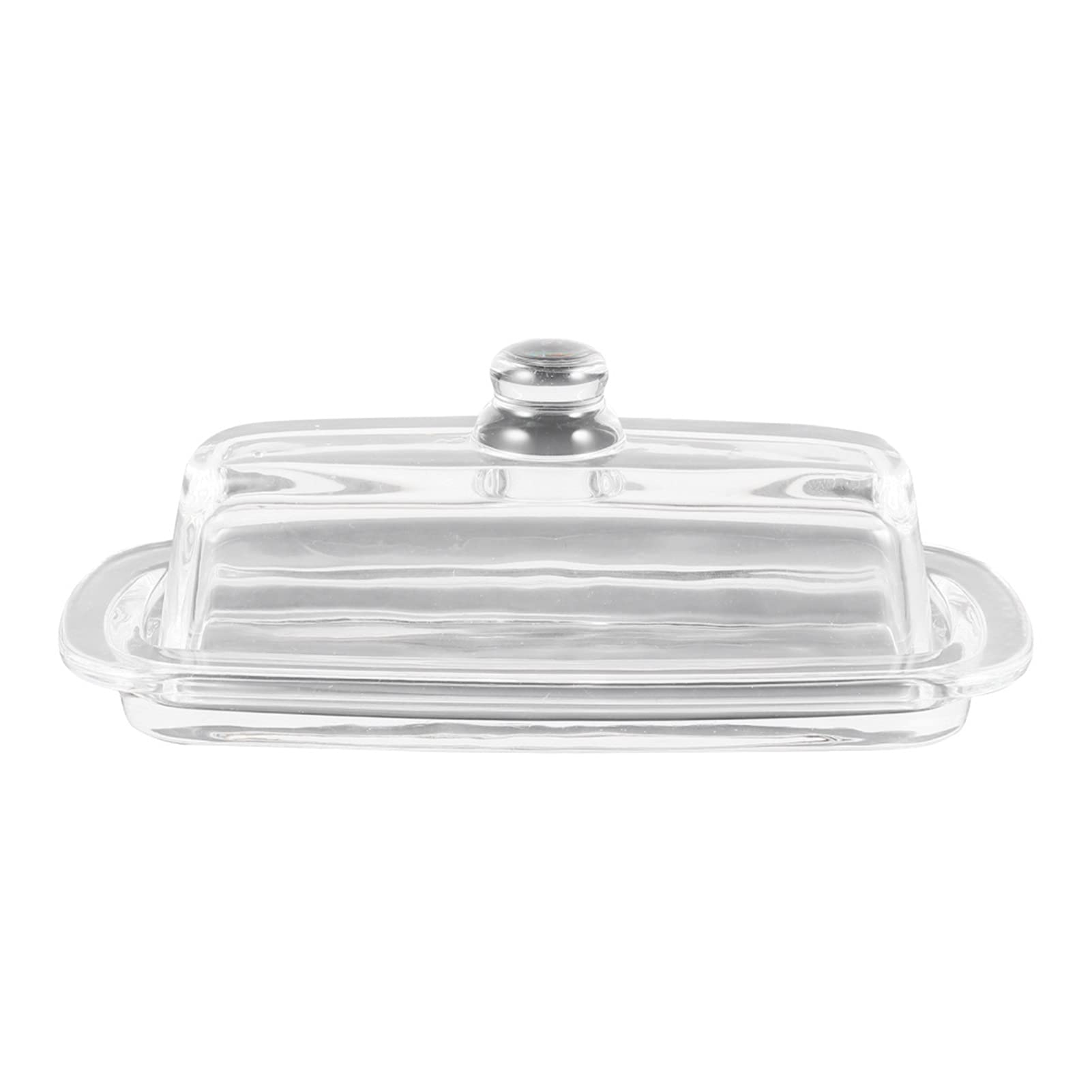 Glass Butter Dish with Lid - Airtight Food Storage Container for Butter, Cheese, Bread & Desserts | Perfect for Restaurants, Bakeries & Home Kitchens (Color: A)