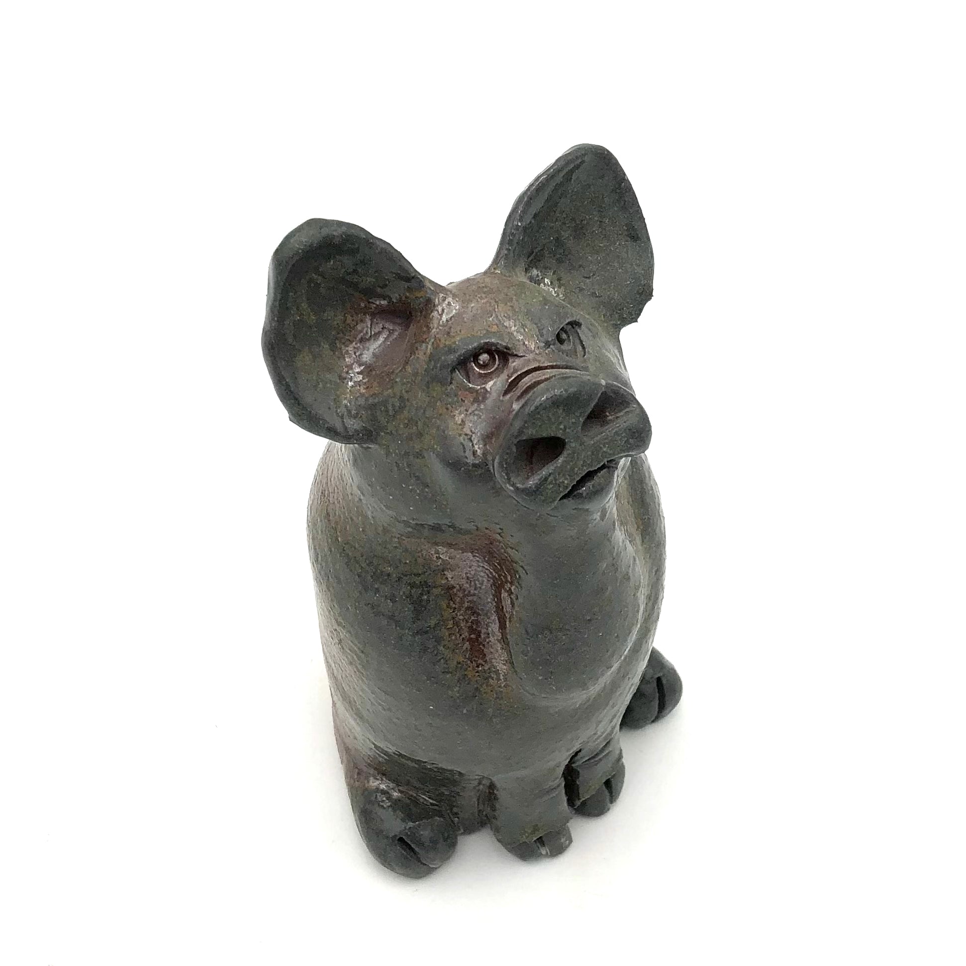 Brian Horsch Wood Fired Ceramic Sculpture - Angry Pig Handmade Art Pottery (Assorted Designs) | Unique Home Decor, Office Desk Art, Gift for Collectors