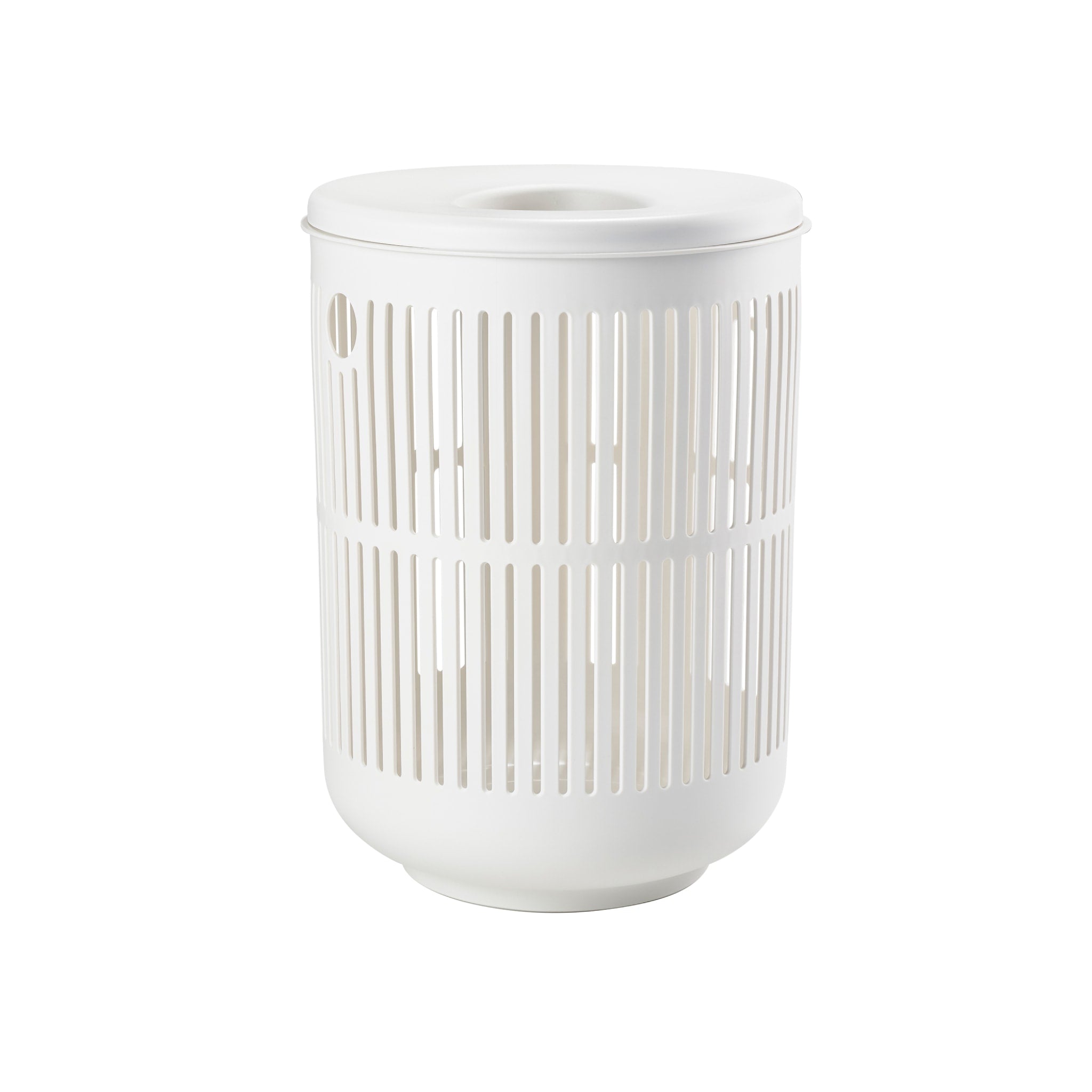 ZONE DENMARK Ume 60L Laundry Basket with Lid - White | Foldable Storage Bin for Bedroom, Bathroom & Closet Organization