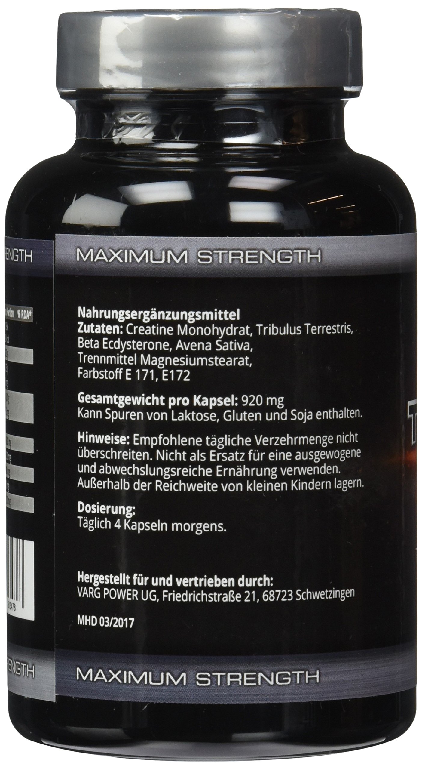 TESTONATE 250 Testosterone Booster 120 Capsules with Creatine, Tribulus, Maca & Avena Sativa - Natural Muscle Growth & Energy Supplement for Men | Gym Performance, Workout Recovery & Vitality Boost
