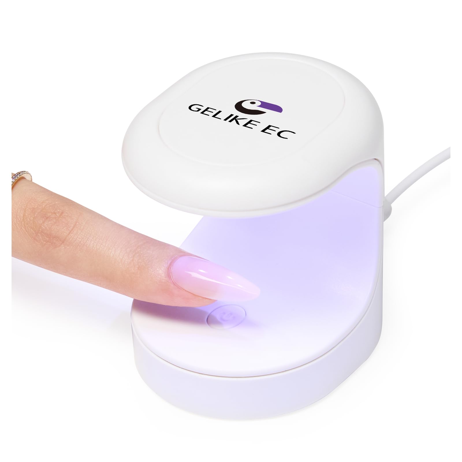 Gelike EC Mini LED Nail Lamp - Professional UV LED Light for Gel Nail Curing, Portable USB Nail Dryer for Manicure & Nail Extensions | Perfect for Travel, Home Use & DIY Gel Nail Art