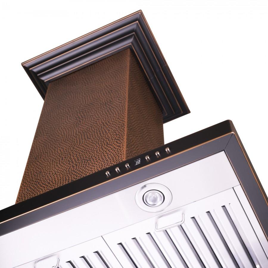 ZLINE Designer Series Hand Hammered Copper Island Mount Range Hood 8GL2Hi - Premium Kitchen Ventilation for Modern Homes | Perfect for Open Concept Kitchens & Gourmet Cooking