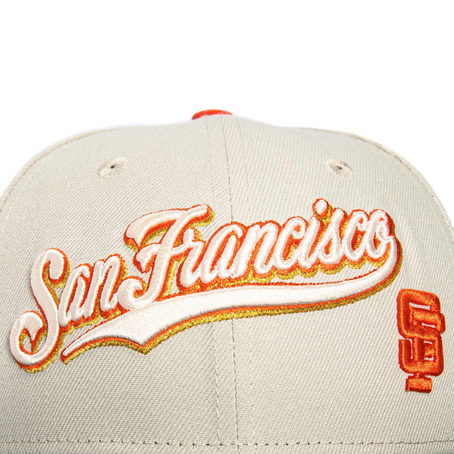 New Era 59Fifty Flawless Script San Francisco Giants 25th Anniversary Patch Hat - Stone & Black - Official MLB Baseball Cap for Fans & Collectors - Perfect for Games, Gifts & Streetwear Fashion
