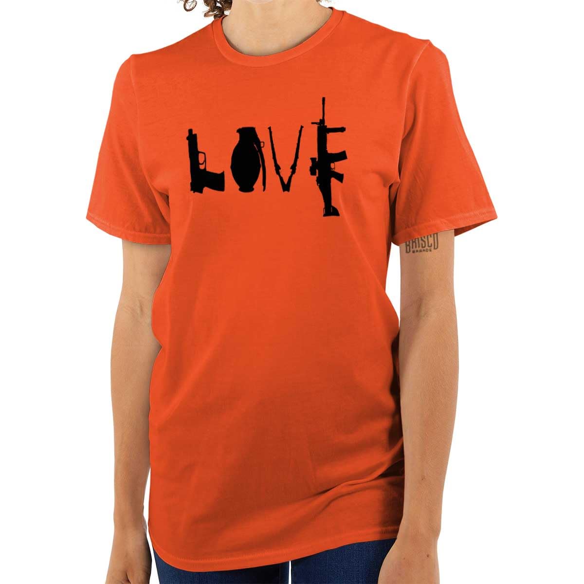 Love Pistol Rifle Arms Owner America Women's Graphic T-Shirt | Patriotic Gun Rights Tee for Shooting Range & Outdoor Activities