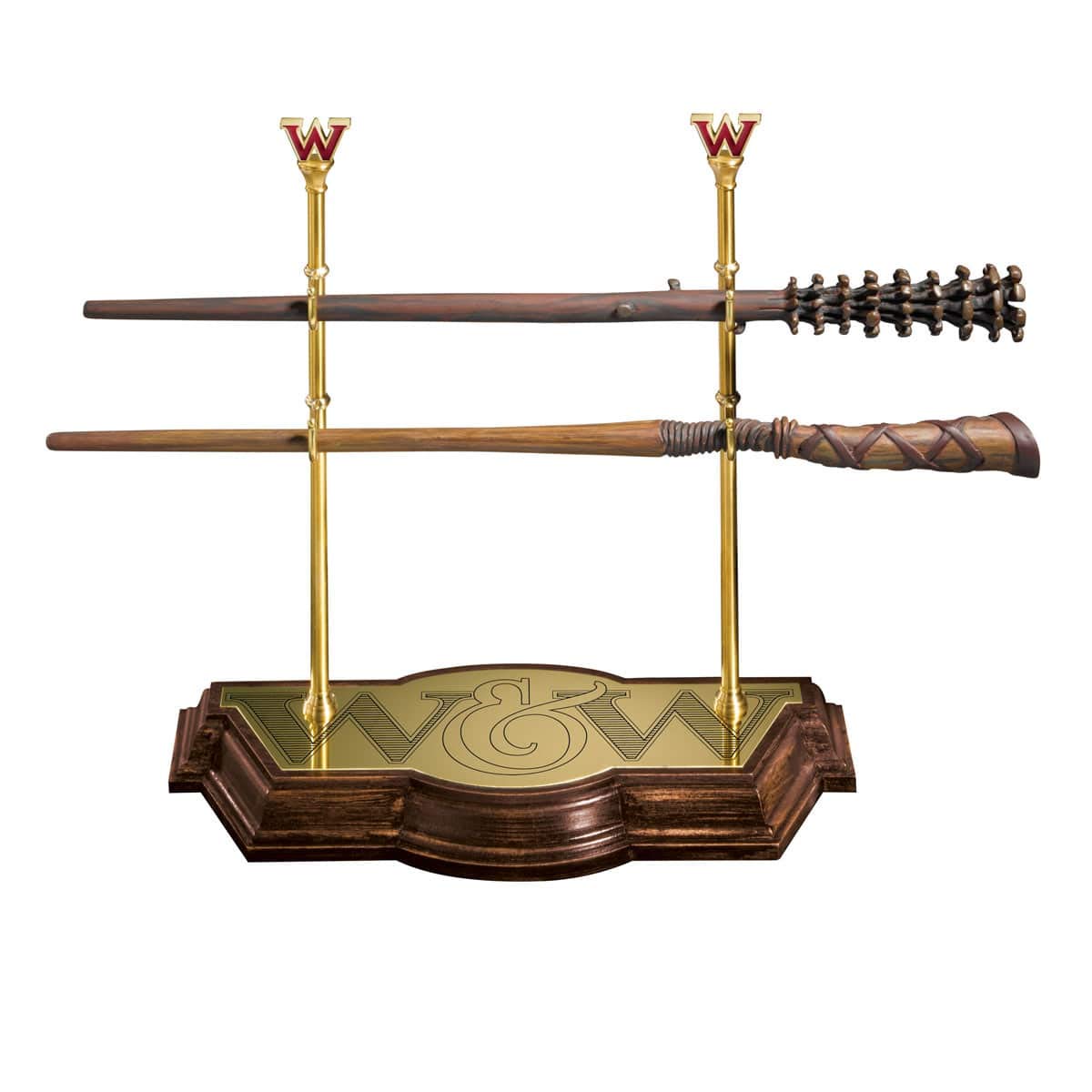 **The Noble Collection Harry Potter Fred & George Weasley Wands - 17in (43cm) Official Movie Replica Wands with Display Stand - Perfect for Collectors, Cosplay & Harry Potter Gifts**