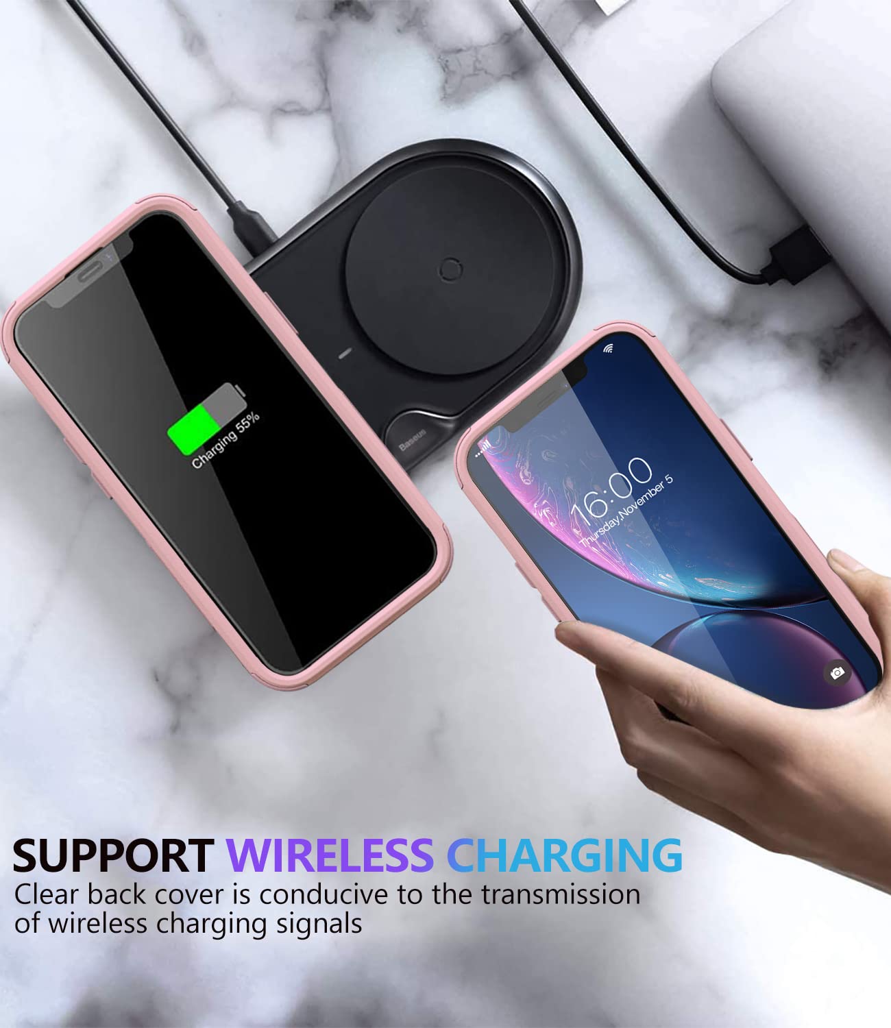 Shockproof Heavy Duty iPhone XR Case - Waterproof, Dustproof & Drop Proof Protection for Apple iPhone XR | Perfect for Outdoor Adventures, Construction Work & Extreme Sports (Pink)