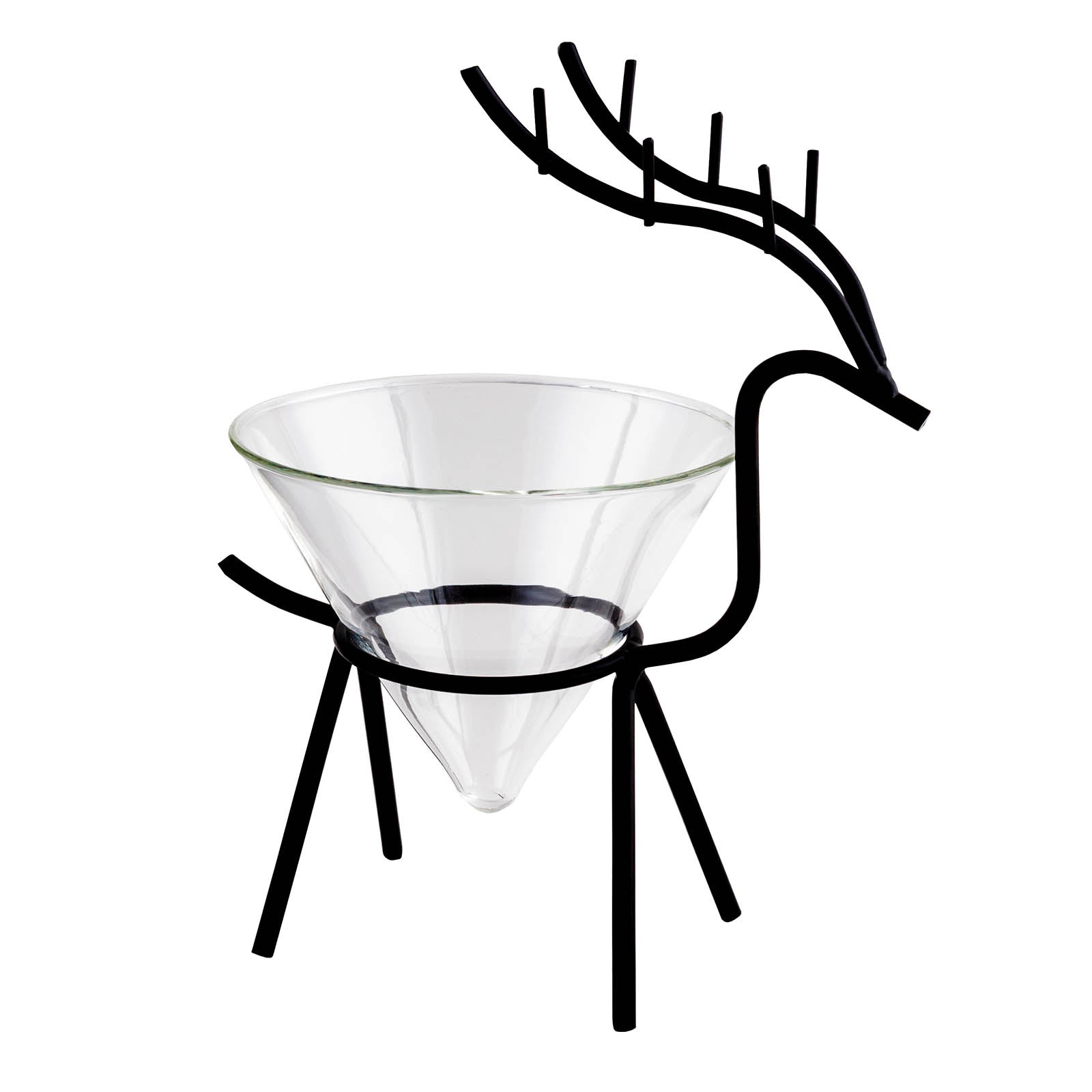 BarConic® 6oz Deer Shaped Cocktail Glass - Elegant Whiskey, Bourbon & Martini Glass Set for Holiday Parties, Christmas Decor & Home Bar Accessories