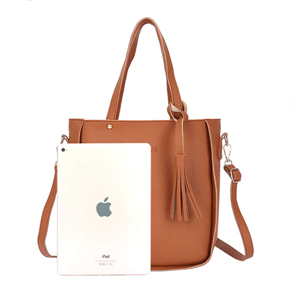 Segater® Women's Handbag Set - Shoulder Bag, Crossbody Bag, Wallet & Card Purse (4-Piece) - Perfect for Work, Travel & Everyday Use