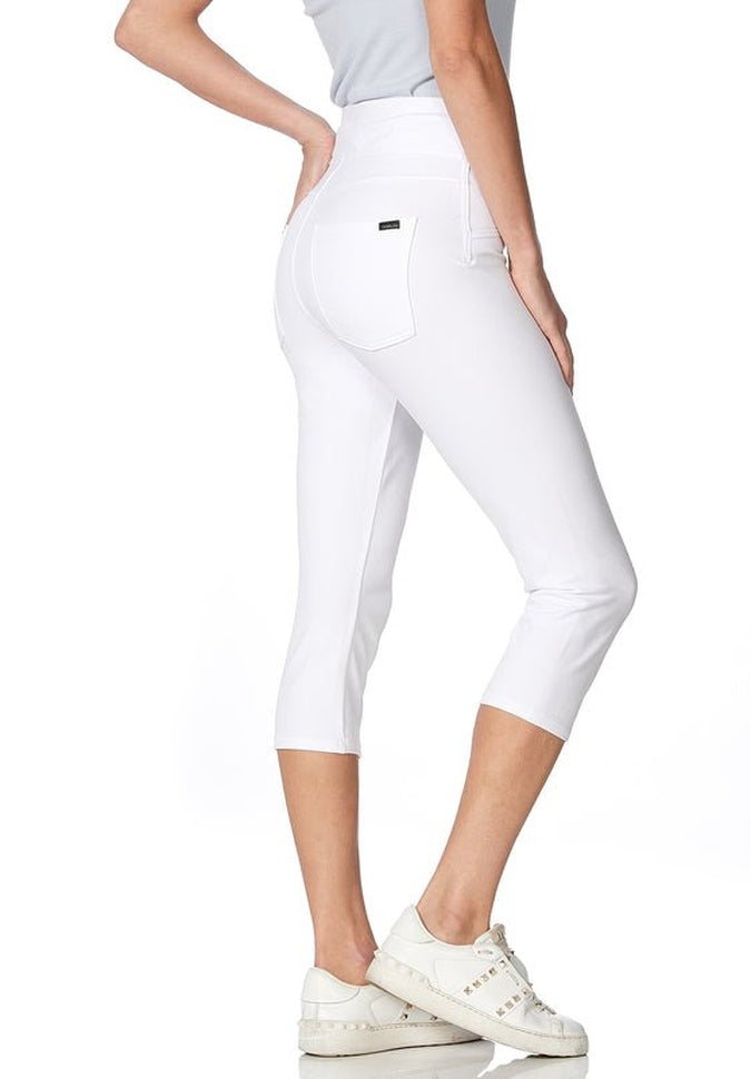 HUE Game Changing Hi Rise Capri Legging - High Waist Slimming Yoga Pants for Women, Comfortable Workout & Lounge Wear - Perfect for Yoga, Running, Gym & Everyday Casual Wear