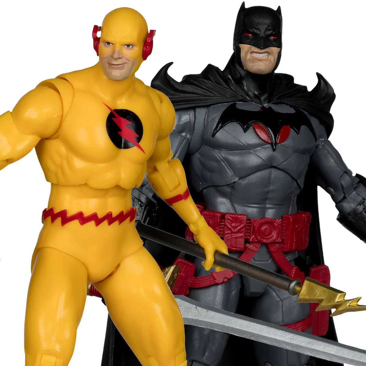 Batman vs. Professor Zoom Flashpoint DC Multiverse Action Figure 2-Pack Set - Collectible Superhero Figures for Display, Gifts & Comic Book Scenes