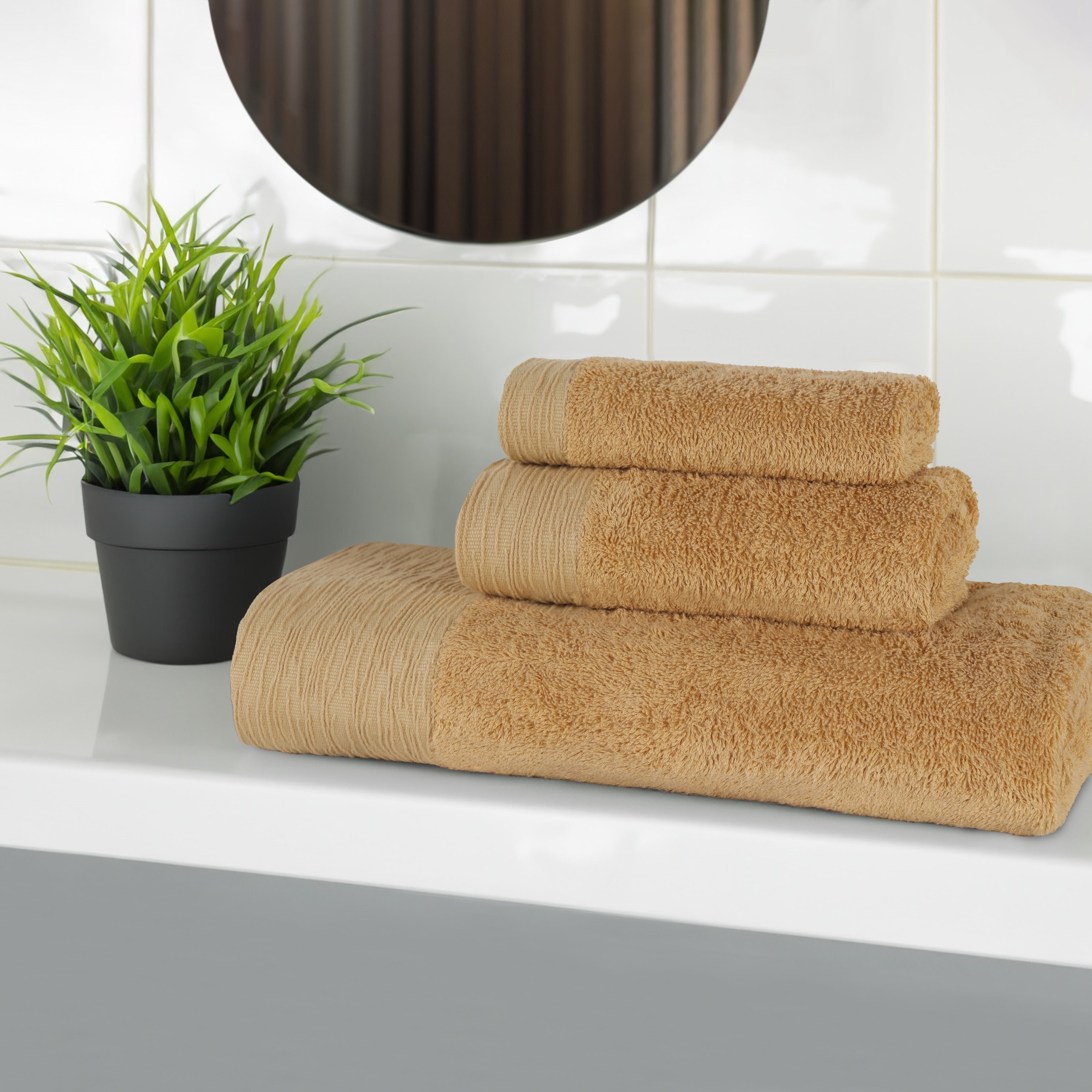 Rayon from Bamboo Eco-Friendly Soft 3-Piece Bath Towel Set - Ultra Absorbent & Hypoallergenic for Spa, Gym & Luxury Bathroom Use