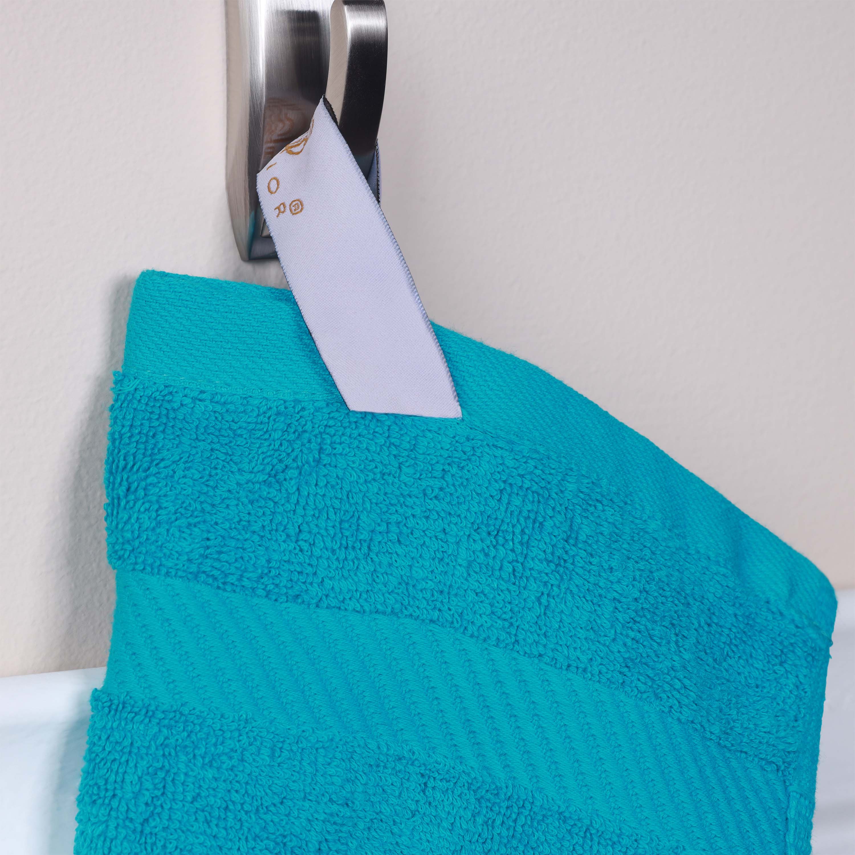 Premium 6-Piece Egyptian Cotton Hand Towel Set with Elegant Dobby Border - Soft & Absorbent for Bathroom, Kitchen, and Guest Use