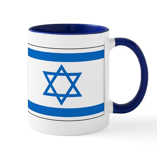 White/Navy Inside - Flag Of Israel 1 Mug