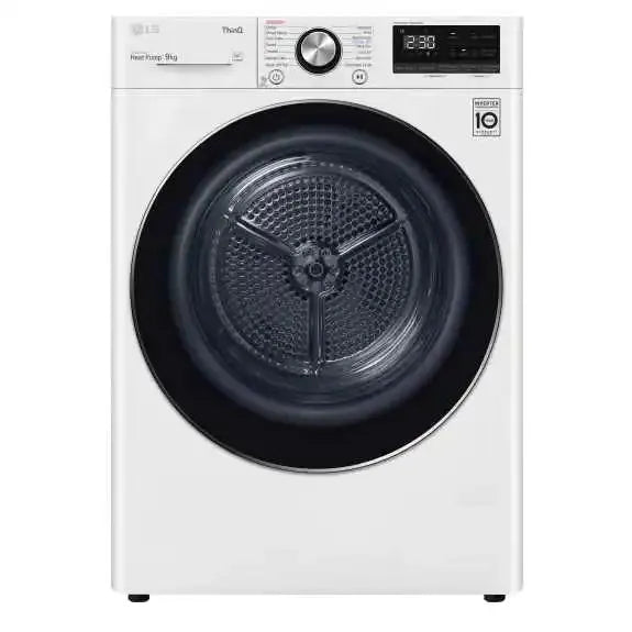 LG 9kg Heat Pump Dryer - Energy Efficient, Quiet Operation, White | Perfect for Small Families & Apartments | Fast Drying with Low Energy Consumption
