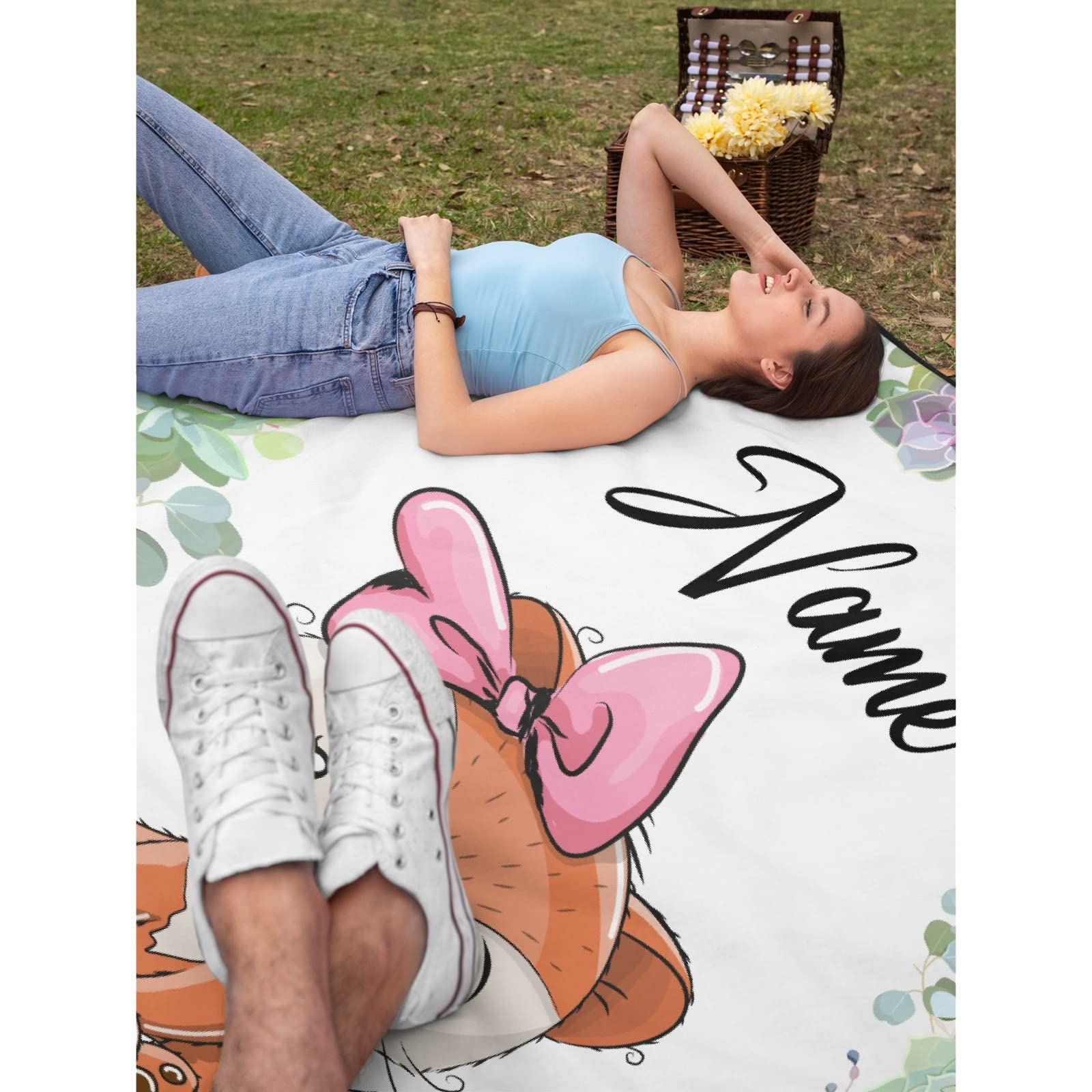Custom Personalized Baby Blankets with Name - Soft Skin-Friendly Newborn Blanket for Crib & Stroller - Perfect Baby Shower Gift, Birthday Present & Nursery Essential