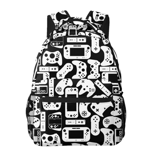 Gamer Game Controller Black and White
