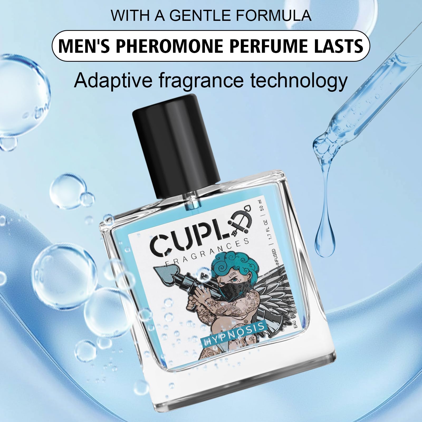 Cupld Cologne for Men - Pheromone-Infused Hypnosis 2.0 Fragrance to Enhance Attraction & Confidence | Long-Lasting Scent for Dating, Nightlife & Special Occasions