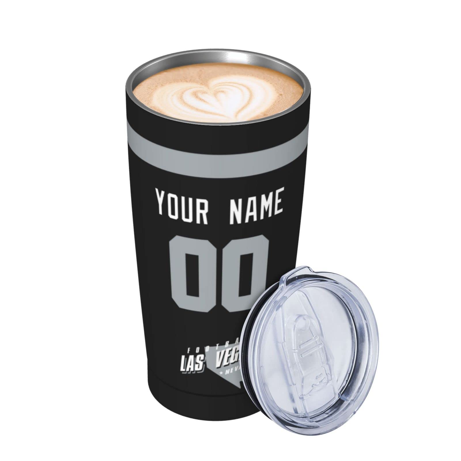 ANTKING Las Vegas Cup 20 oz Insulated Tumbler with Straw - Custom Name & Number Engraving, Personalized Stainless Steel Travel Mug - Perfect Gift for Men, Dad, Husband | Great for Coffee, Iced Drinks & Outdoor Activities