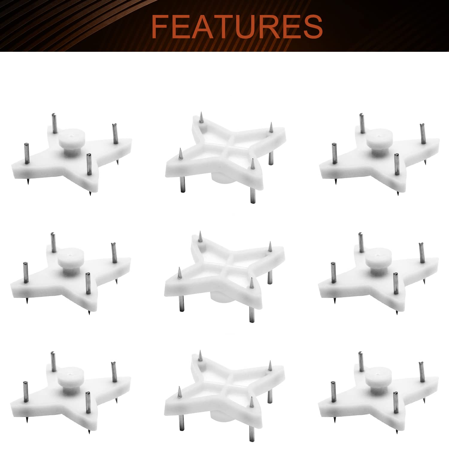 MroMax 20Pcs Heavy Duty Hardwall Hangers - Invisible Nail Hooks for Concrete Walls, No Damage Picture Hangers for Stucco - 1.10