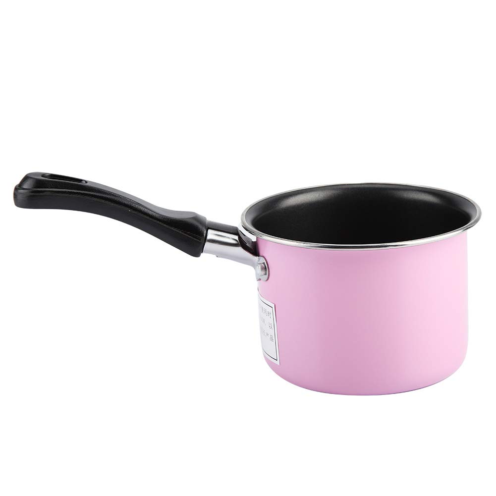 Tyenaza Non-Stick Mini Milk Pot - Colorful Small Stockpot for Soup, Sauce & Cooking (Pink) | Compact & Practical Kitchen Cookware for Dorms, Camping & Small Spaces