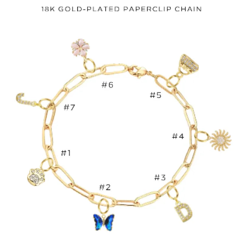 Elegant Charm Bracelet with Assorted Charms - Perfect Gift for Women & Girls - $46.00 | Ideal for Birthdays, Anniversaries & Everyday Fashion Accessory