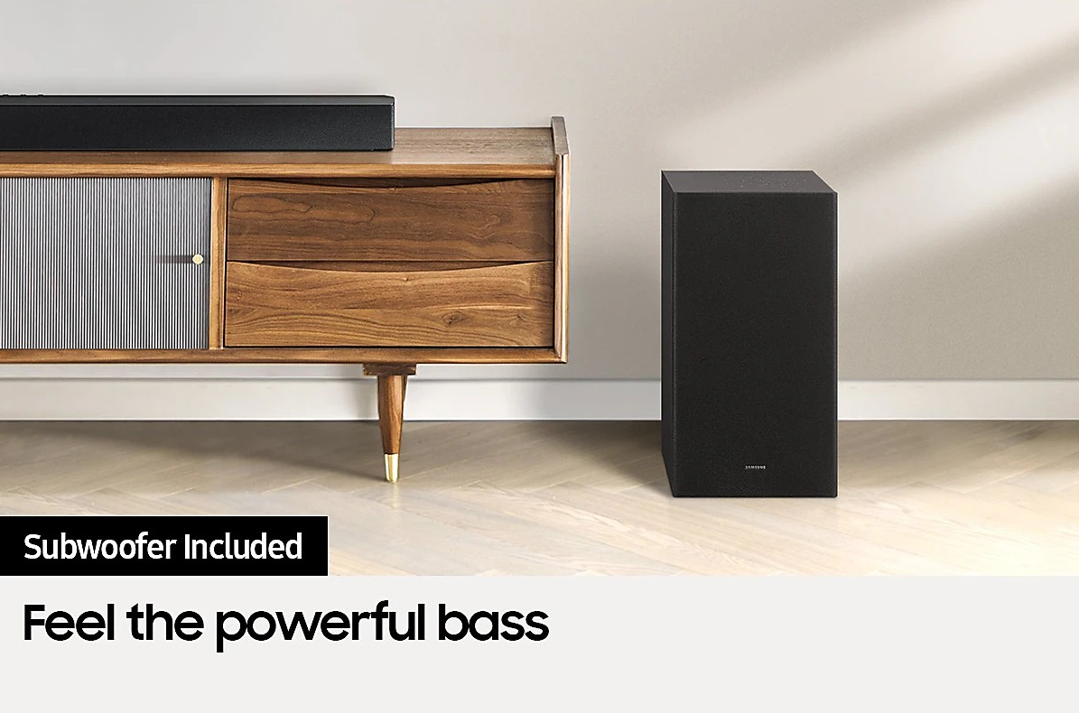 Samsung HW-B450 2.1 Channel Soundbar with Dolby Audio - Premium Home Theater Sound System for TV, Movies & Music | Perfect for Living Rooms & Entertainment Spaces