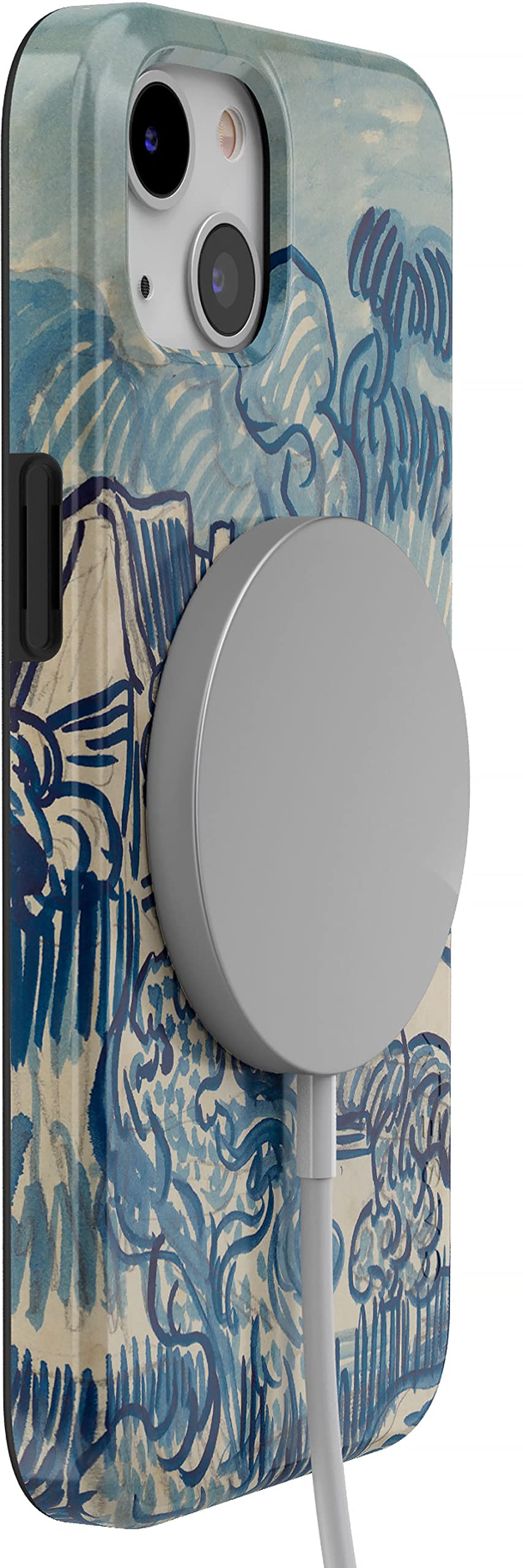 Casely iPhone 13 Case with MagSafe Compatibility - Van Gogh Landscape with Houses Design | Protective Phone Cover for Everyday Use, Travel & Work