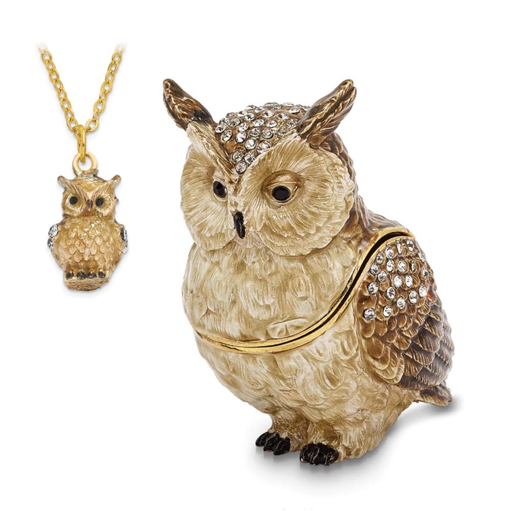 Sonia Jewels Hootie Horned Owl Trinket Box 2.5