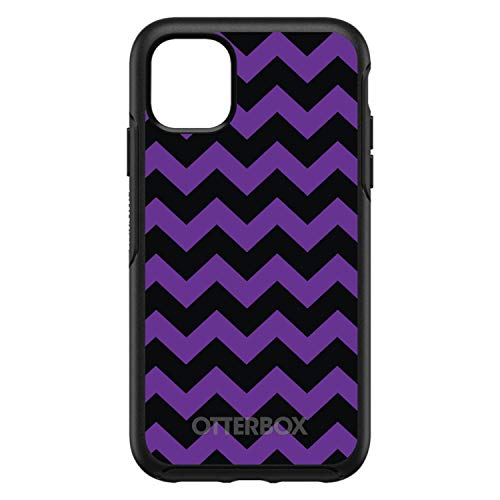Black Purple Chevron Stripes On Black Case