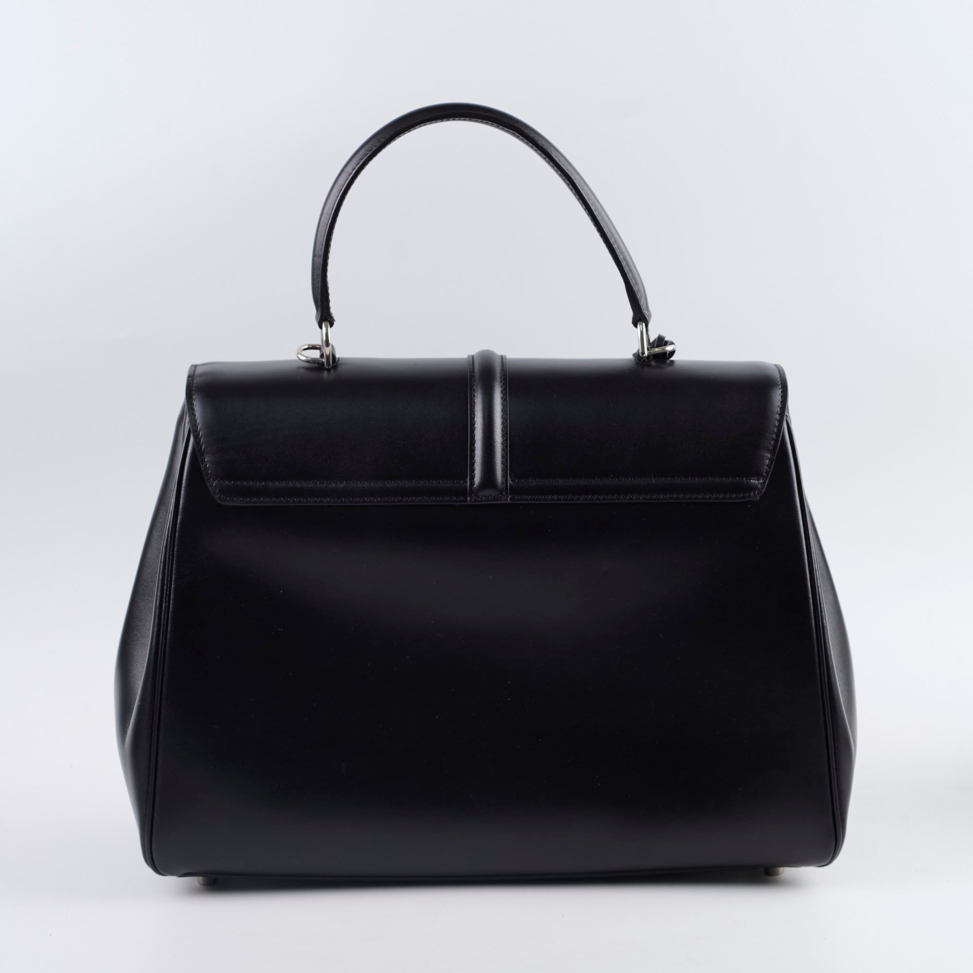 Celine 16 Medium Handbag in Black | Luxury Leather Shoulder Bag for Women | Perfect for Work, Travel & Evening Events