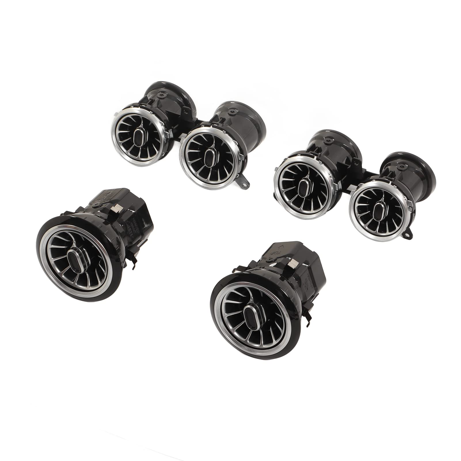 64 Color APP Controlled Turbine Outlet Lamp - Car Ambient Light with Sturdy Front Row Mount for Customizable Mood Lighting (Perfect for Night Driving & Interior Decor)