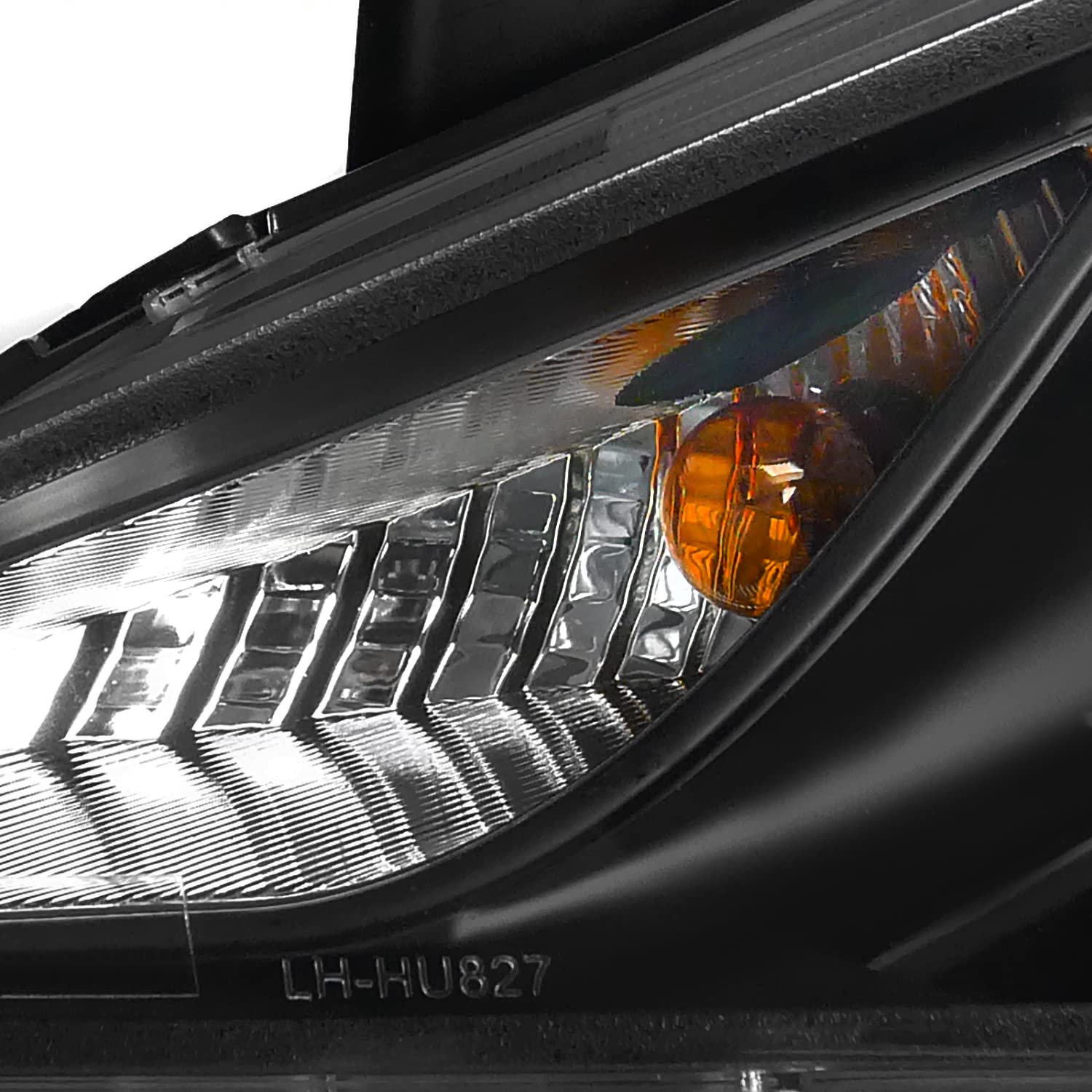 Spec-D Tuning SMD LED Black Projector Headlights - Compatible with 2011-2014 Hyundai Sonata - Left & Right Pair Headlamp Assembly - Upgrade for Night Driving & Enhanced Visibility