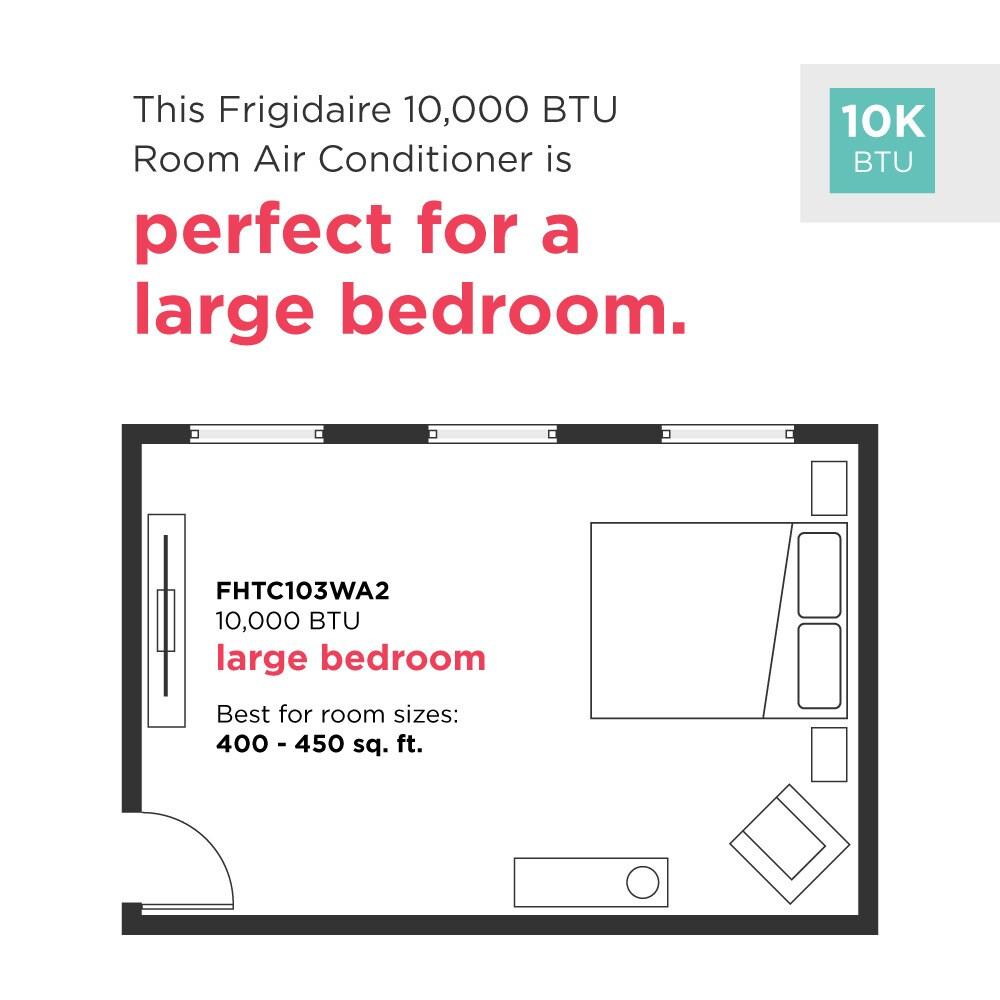 Frigidaire FHTC103WA2 10,000 BTU Built-In Room Air Conditioner - Cool & Quiet for Bedroom, Living Room, Office | Energy Efficient Cooling Solution