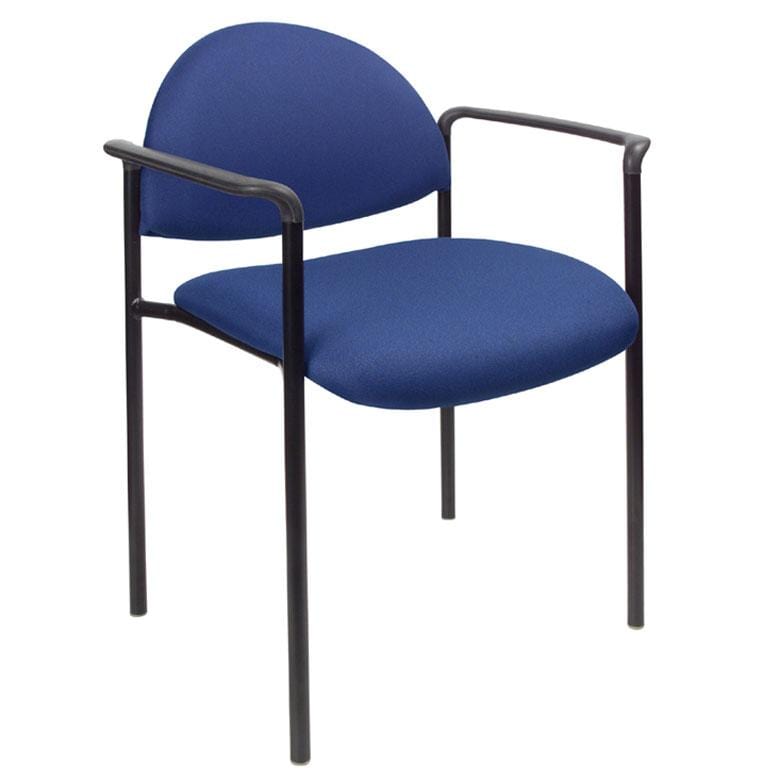 Stackable Steel Side Chair with Arms [B9501] - Durable Metal Dining Chair for Home, Office, Restaurant - Perfect for Indoor and Outdoor Use
