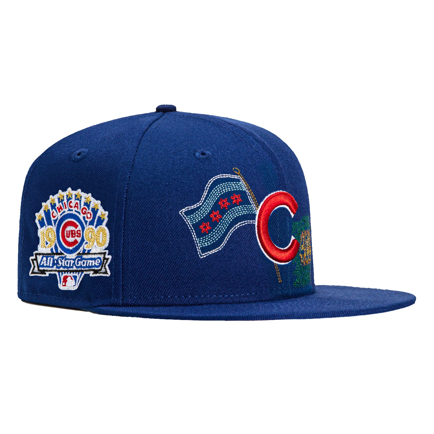 New Era 59Fifty Chicago Cubs 1990 All Star Game Patch Snapback Hat - Royal Blue - Official MLB Licensed Baseball Cap for Men & Women - Perfect for Sports Fans, Game Day & Streetwear Fashion