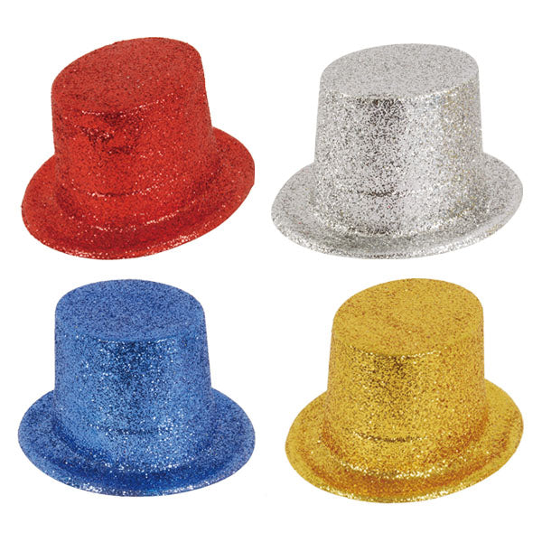 Sparkle New Year Party Hats - 4 Festive Colors (12 Pack or 48 Pack) for NYE Celebrations, Christmas Parties & Countdown Events
