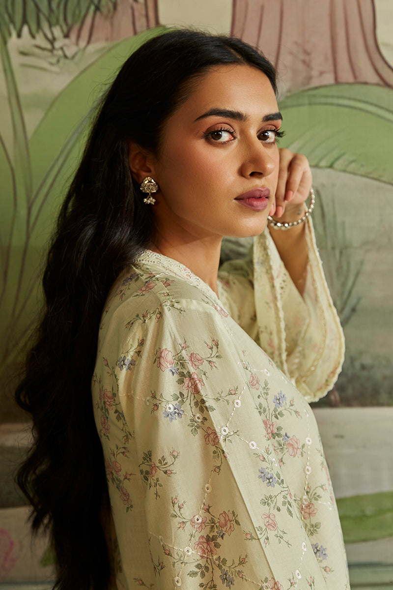 Minty Mellow 3-Piece Outfit Set - Stylish Shirt, Comfortable Trousers & Elegant Dupatta for Women | Perfect for Casual Wear, Office Outfits & Special Occasions
