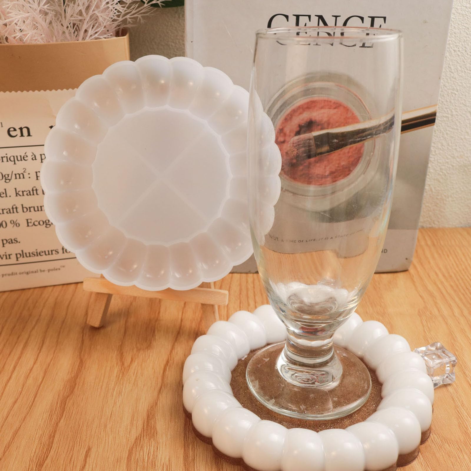 3PCS Thickened Silicone Bubble Tray Resin Mold Kit - DIY Epoxy Coaster Molds for Jewelry, Trinket Plates & Resin Casting - Perfect for Home Decor, Gift Making & Craft Projects