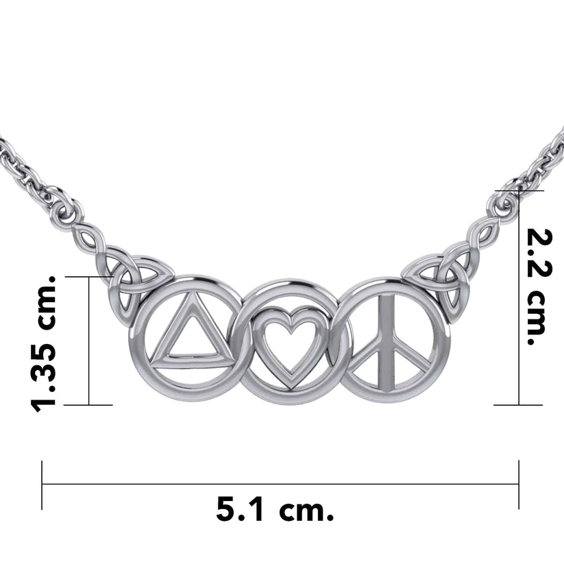 Unity Pendant Necklace for Love, Peace & Healing - Spiritual Jewelry for Meditation, Recovery & Positive Energy - Perfect for Yoga, Gifting & Daily Inspiration