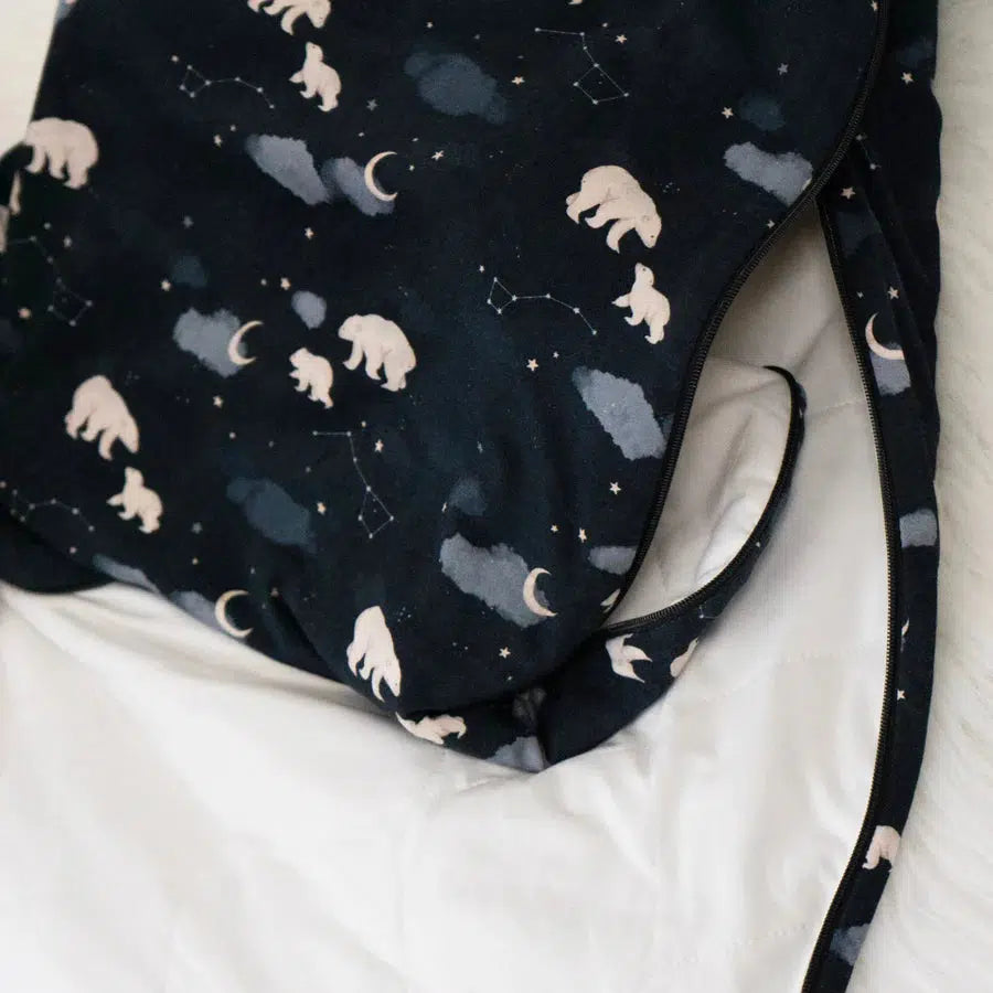 Belan.J Bamboo Sleep Sack for Babies - 1.0 TOG Polar Bear Design | Soft & Breathable Infant Wearable Blanket for Nursery, Daycare & Travel