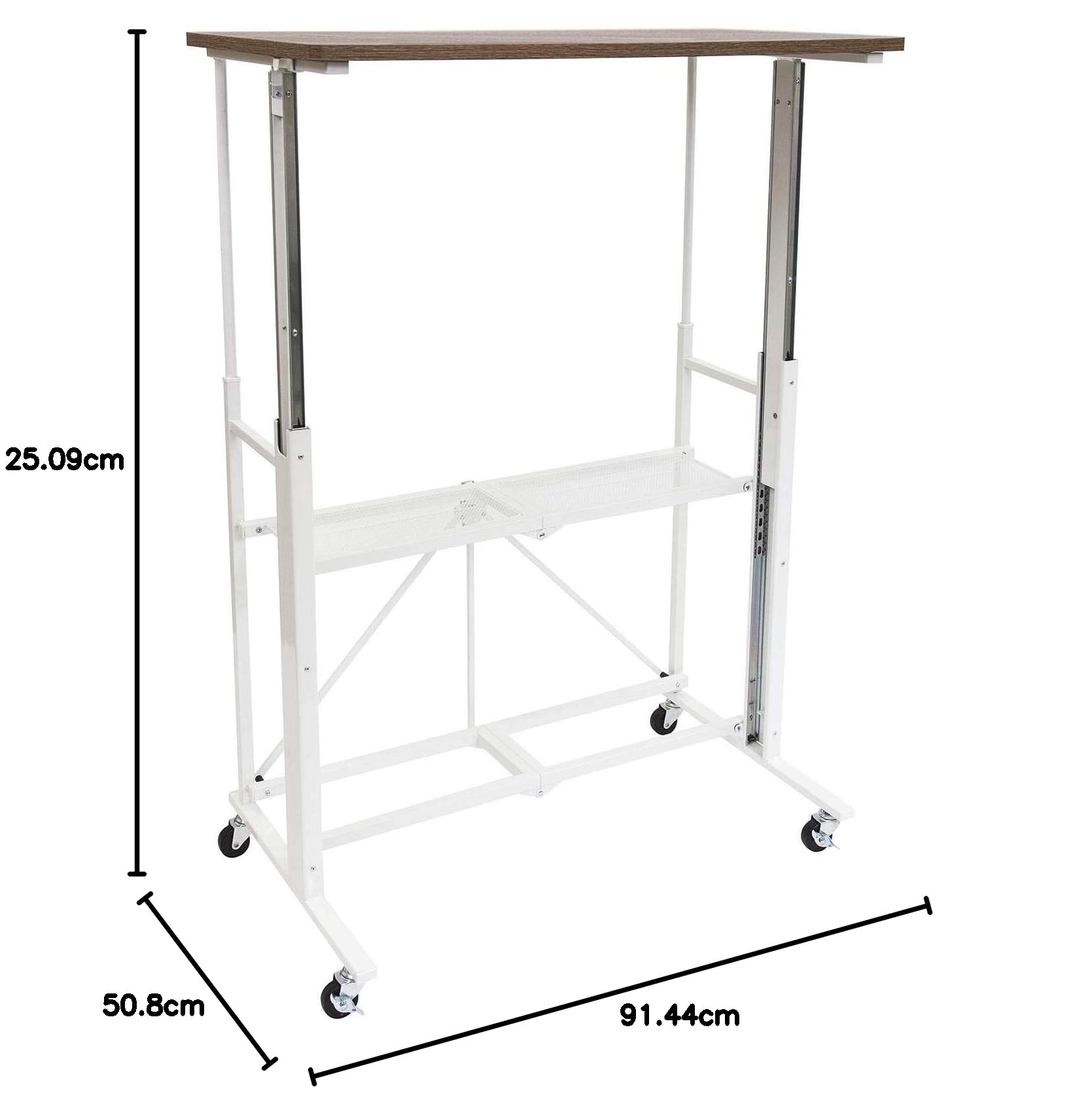Adjustable Height Standing Desk RDEA-01 - White Large Size Ergonomic Origami Up Down Stand Desk for Home & Office Workspace - Perfect for Remote Work, Gaming, and Study Sessions