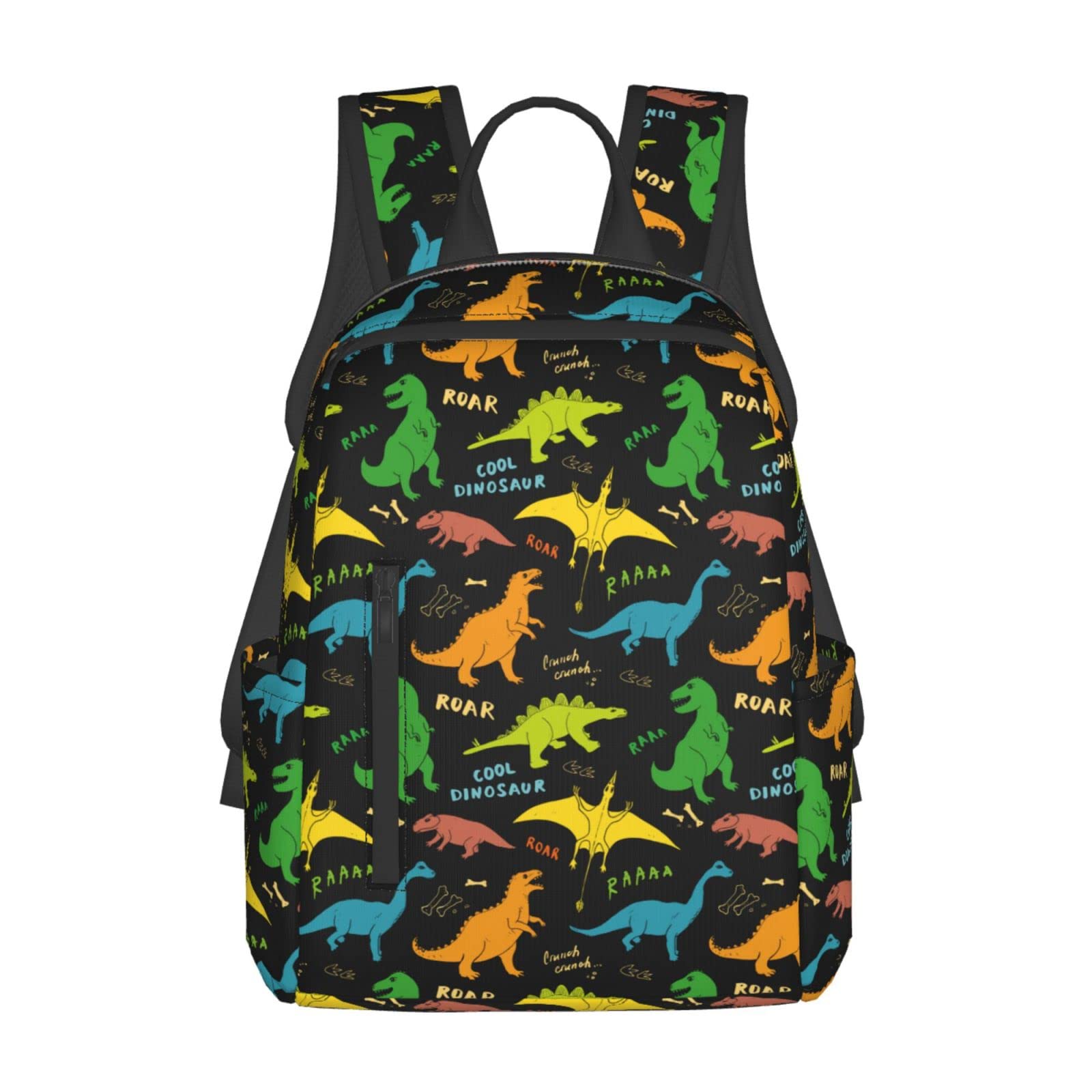 Dinosaur Backpack for Kids & Adults - Cute Dinosaur Print Lightweight Daypack, School Backpack, Travel Backpack for Camping, Hiking, Work & College Laptop Bag
