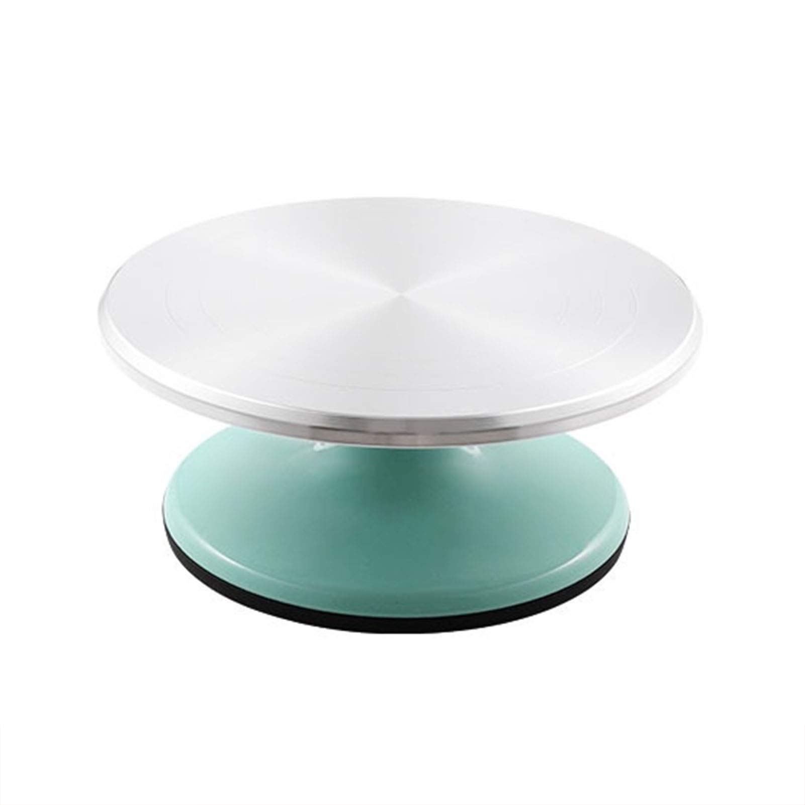 9 Inch Aluminum Alloy Rotating Cake Turntable Stand - Non-Slip Base for Cake Decorating, Cookies & Cupcakes | Professional Baking Tool for Home Bakers & Pastry Chefs (Green)