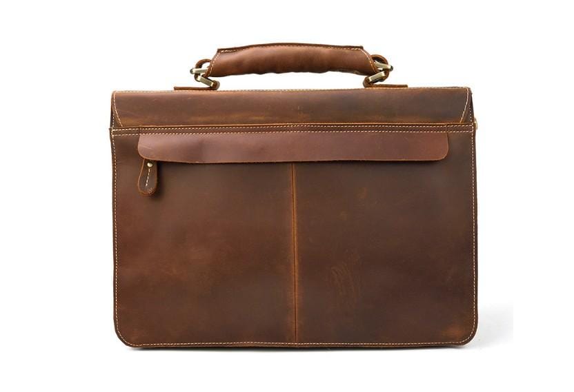 14 Inch Stylish Leather Laptop Bag for Men - Perfect for Business Travel & Office Commute