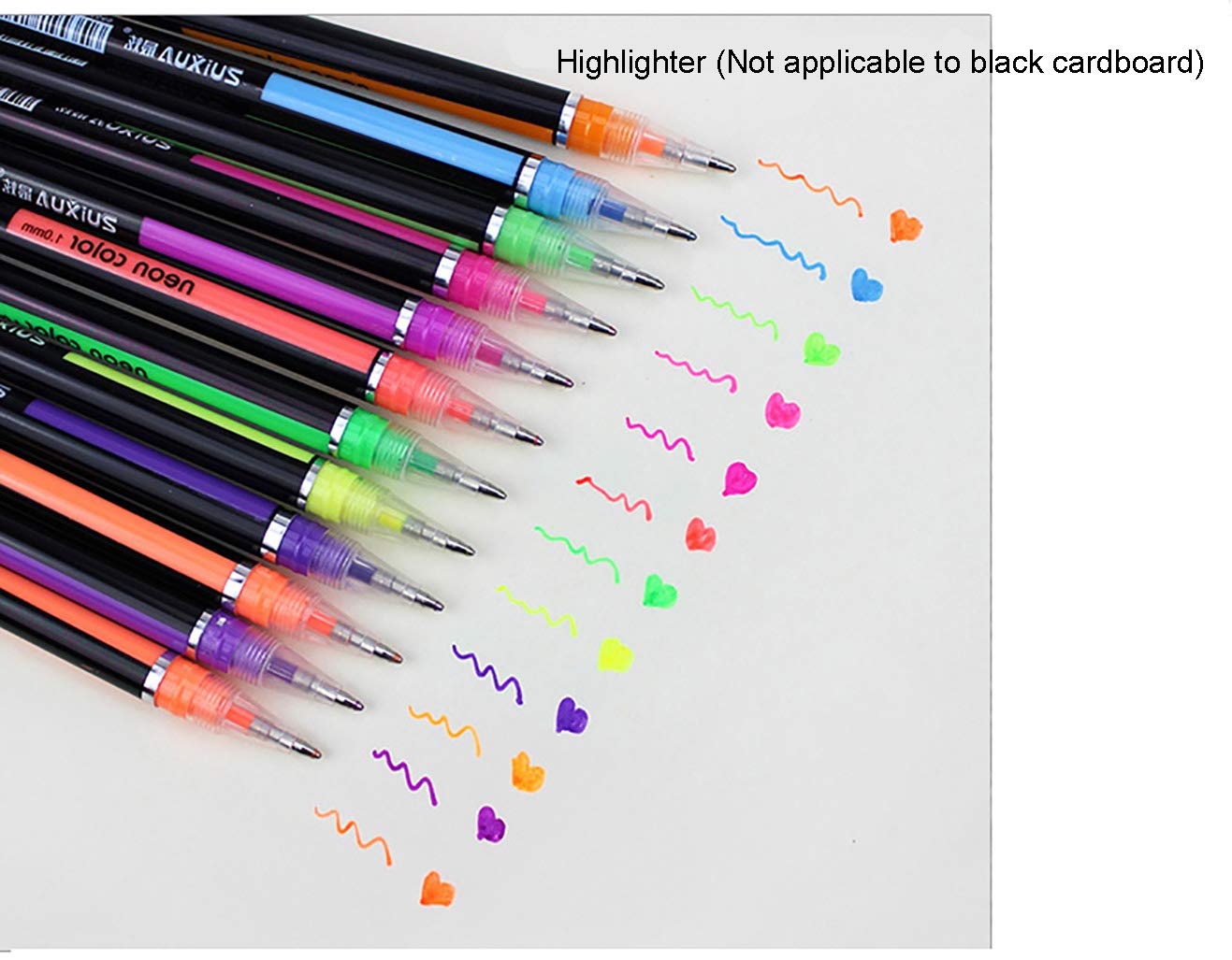 YYMIYU 12 Pcs Glitter Highlighter Pens Set - Vibrant Colors for Coloring Books, Crafts, Drawing & Doodling | DIY Scrapbook, Album, Graffiti & Note Taking | Perfect for Students, Artists & Office Use