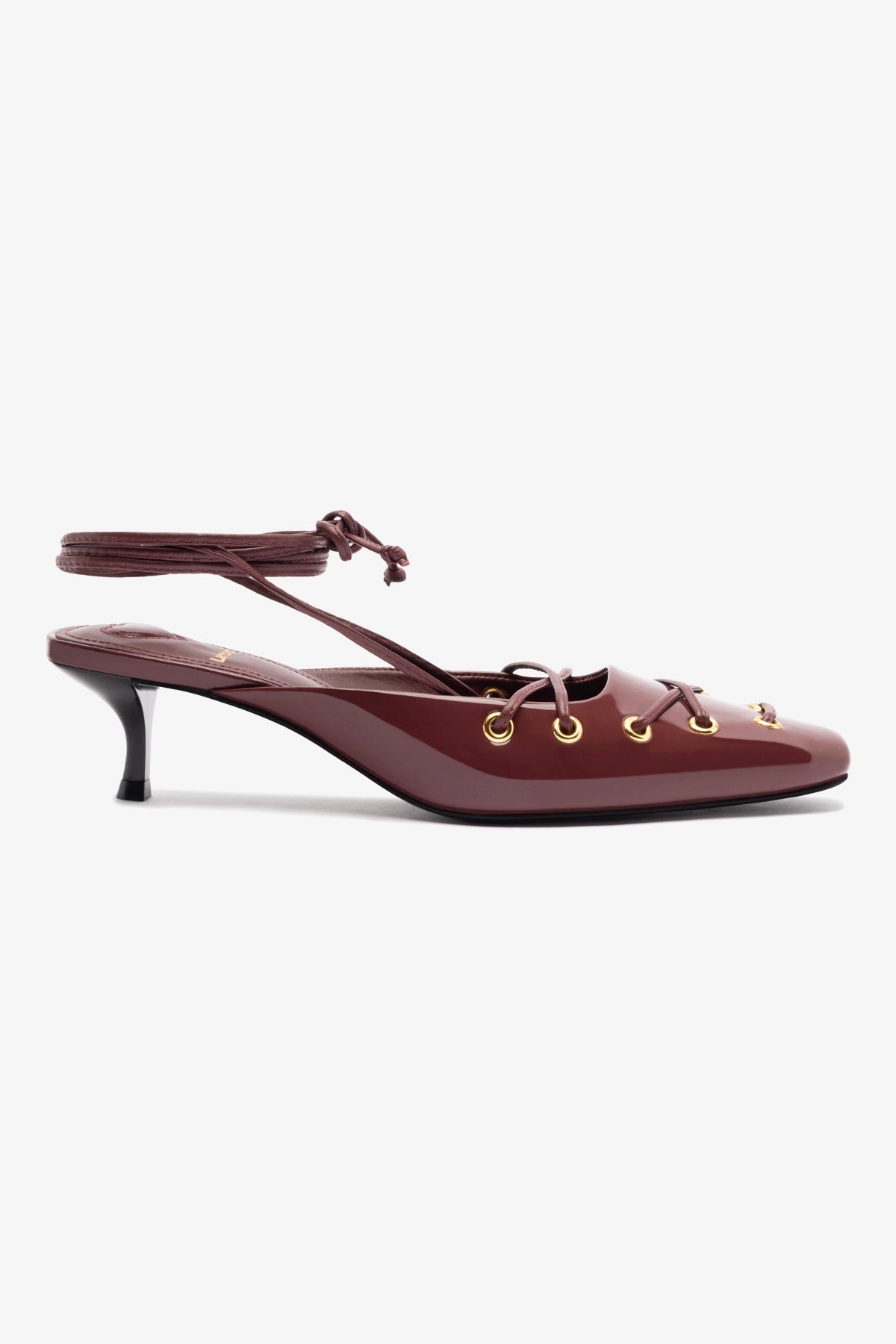 Amal Lace Up Pump Women's Burgundy Leather Dress Shoes - Elegant Heels for Office, Party & Special Occasions